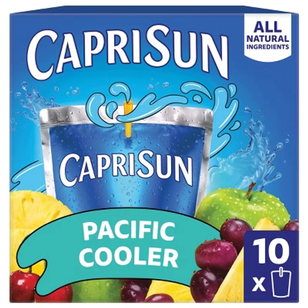 Capri Sun Pacific Cooler Mixed Fruit Juice Boxes - 10pk/6 fl oz Pouches: No Artificial Colors, No Artificial Flavors, No Preservatives