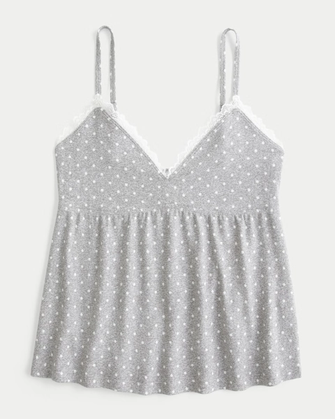 Always Cozy Lace Trim Babydoll Sleep Tank