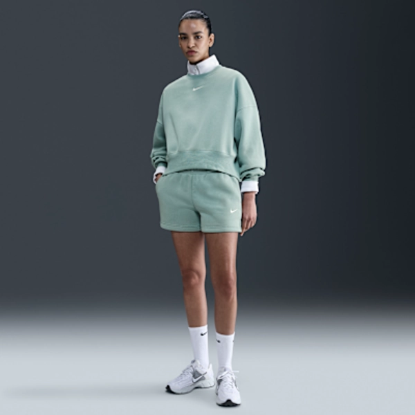 Nike Sportswear Phoenix Fleece Women's Mid-Rise 4" Shorts - Cannon/Sail - Size XS