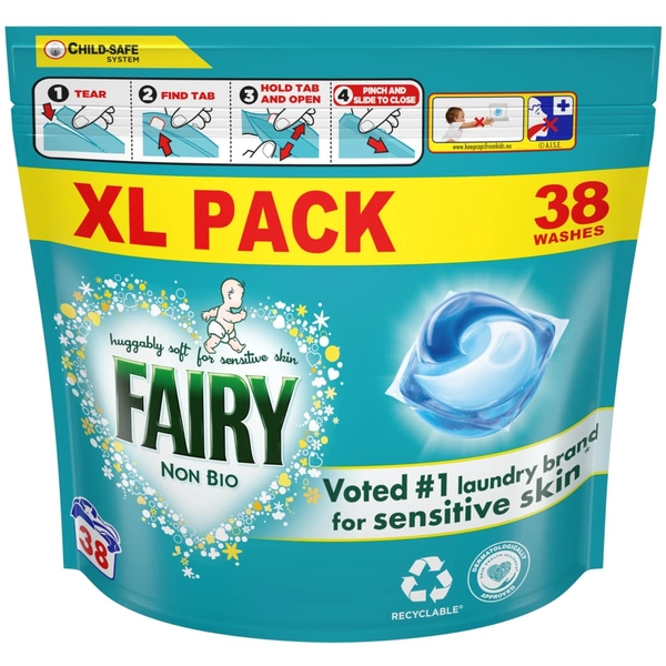 Fairy Non Bio Washing Liquid Pods 38 Washes