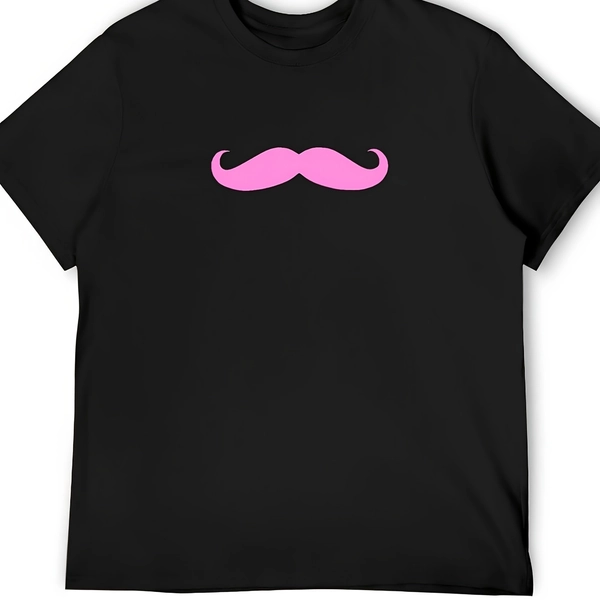 ⭐️Markiplier Pink Mustache T-Shirt Blanks Blouse Cute Tops T Shirts Men 220g