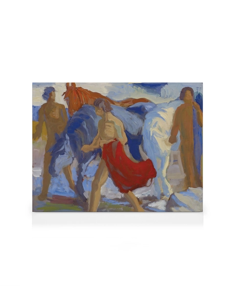 Paul Altherr - Youngsters with Horses Canvas print 30x40 cm