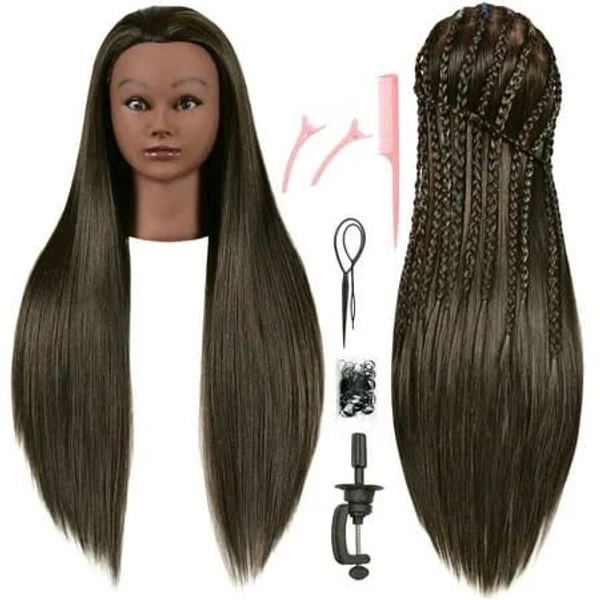 Ryhair 30 Inch 80% Real Human Hair Cosmetology Doll Mannequin Head