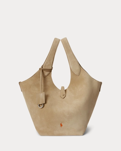 Cabas Polo Play en daim pour femme | Ralph Lauren® FR