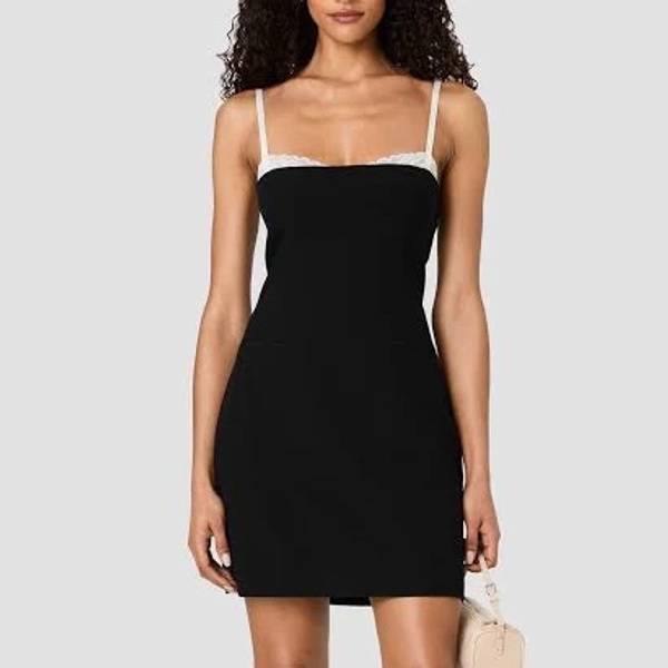 French Connection Women's Azra Lace Trim Mini Dress