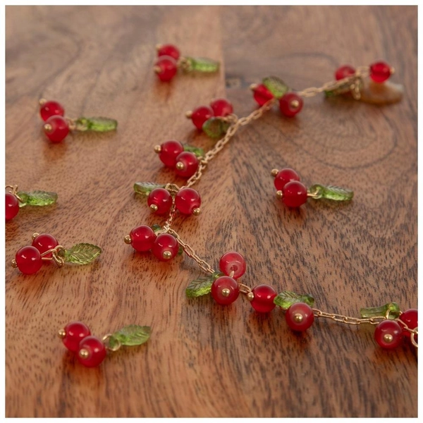 Cherries On Chain Bead Strand