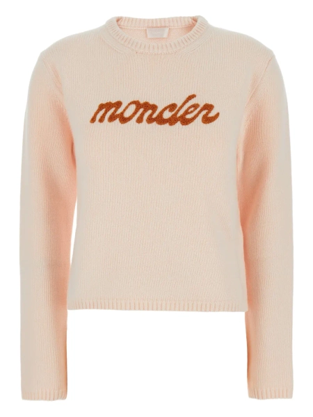 Moncler Embroidered Logo Sweater | Pink | FARFETCH