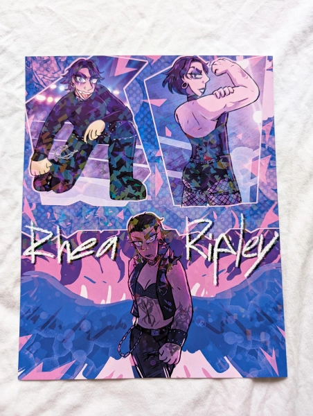 Rhea Ripley Holographic Print | 8" x 10" Art Print | WWE
