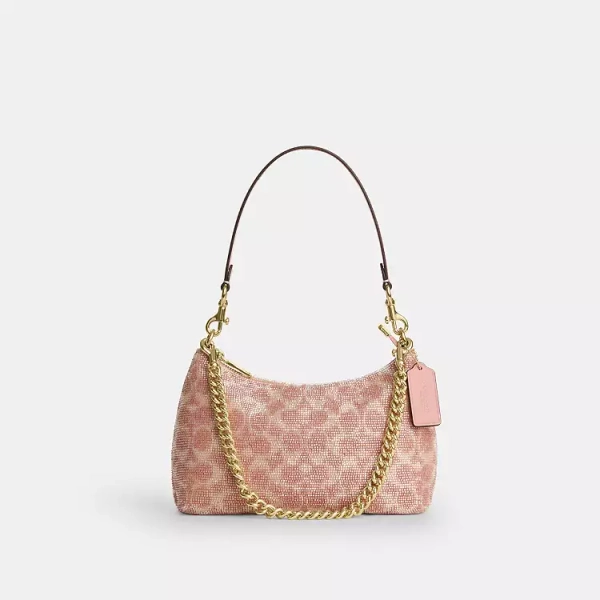 Teri Shoulder Bag In Signature Beaded Satin