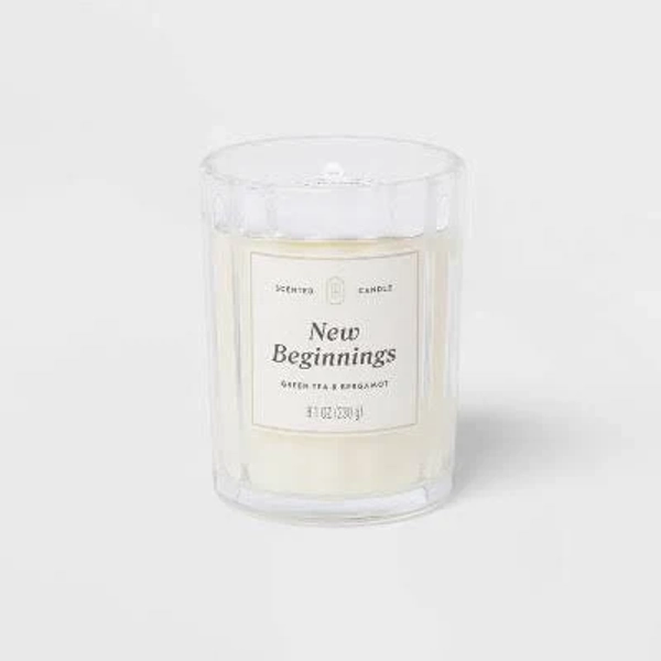 Threshold New Beginnings Glass Jar Candle