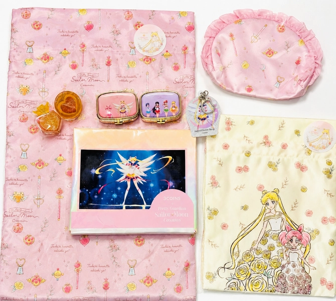 Sailor Moon Goods Lot 9pcs Pouch Eco Bag Clips Accessories Japan New