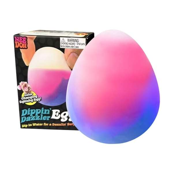 needo Egg Shaped Sensory Stress Toys, Slow Rising Color Changing Easter Egg Squishy Fidget Toys