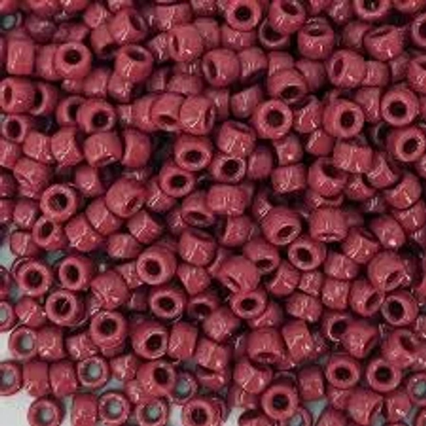 MIIIM 1200PCS 6x9mm Pony Beads Bulk, Brick Red Pony Beads for Bracelets Making Kit, Kandi Beads, Hair Beads for Braids, Craft Beads for Jewelry Making