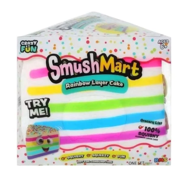 Crazy Fun Rainbow Layer Cake Squishy Toy