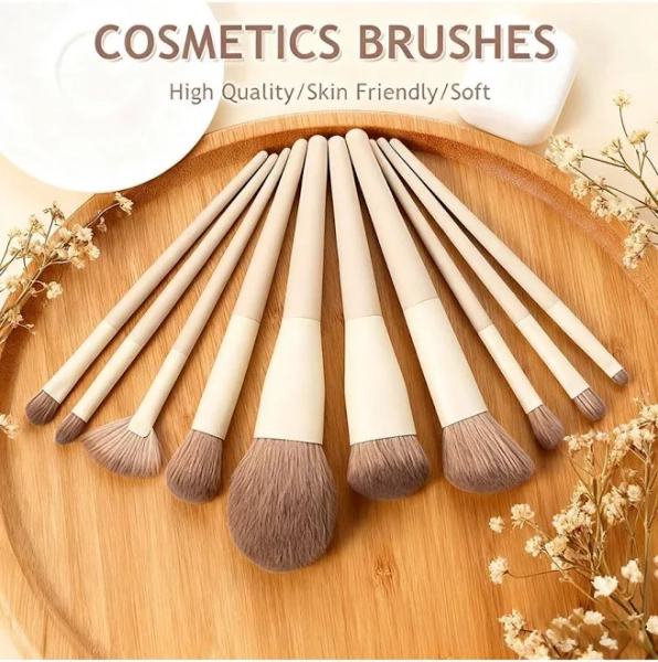 13-Piece Professional Makeup Brush Set For Face Makeup With Soft Carrying Pouch - Premium Makeup Tools Made Of High-Quality Fibers, Travel Brushes,