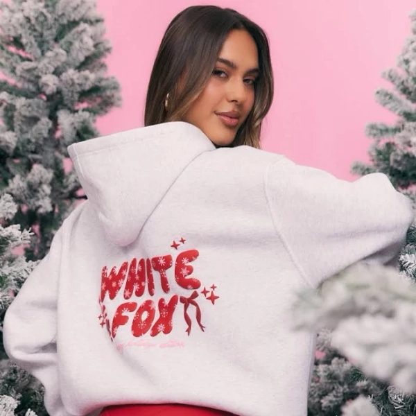 White Fox Boutique Tops | (L/Xl) Nwt White Fox Christmas Feeling Oversized Hoodie Grey Marle | Color: Gray | Size: (L/Xl) | Pm-32221065's Closet