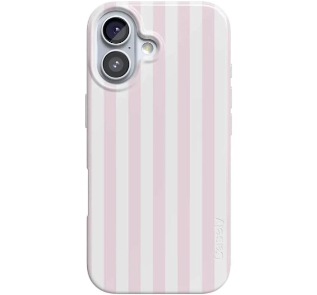 Casely iPhone Compatible with MagSafe Pink Stripes