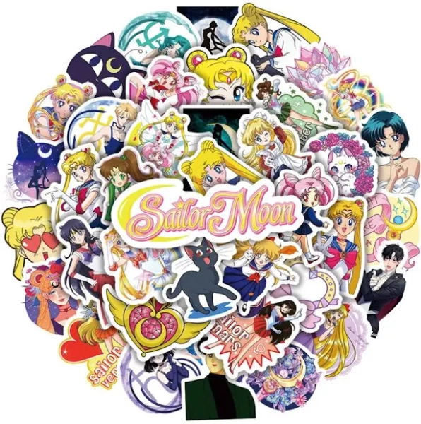 10/30/50pcs Cartoon Sailor Moon Stickers Anime Graffiti Sticker DIY Notebook Helmet Guitar Aesthetic