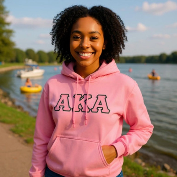 Alpha Kappa Alpha Hooded Sweatshirt - Twill Hooded AKA Sweatshirt