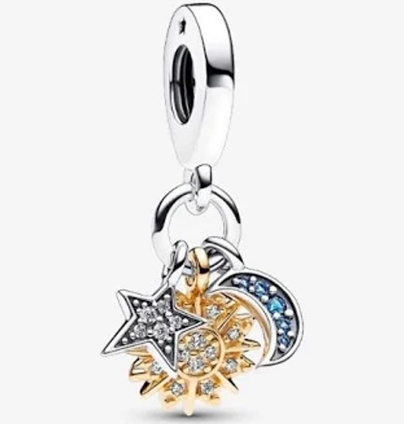 Pandora Two-tone Celestial Triple Dangle Charm