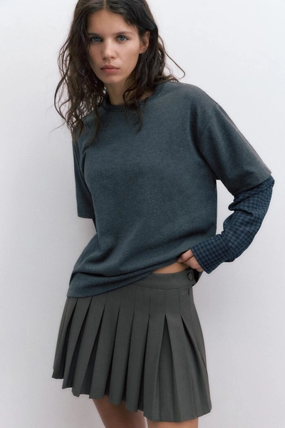 Box pleat mini skirt – PULL&BEAR United States | 2026 New Collection | Pull and Bear