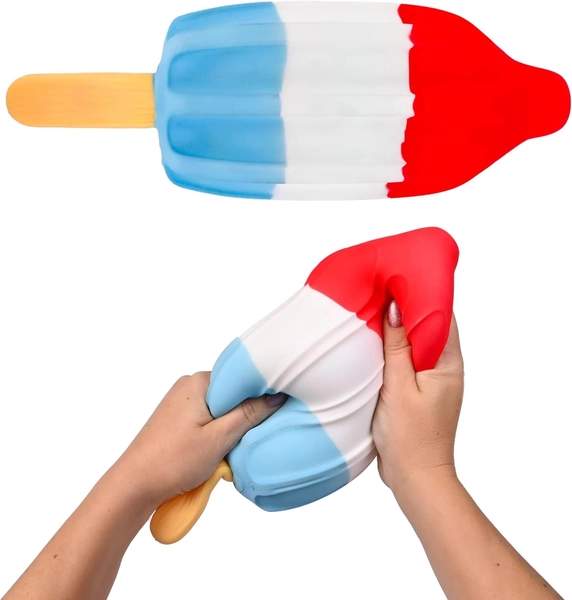 Jumbo 9.45 Inch Red White Blue Popsicle Squishy Toy, Large Slow Rising Stress Relief Squishies, Non-Toxic Foam Squeeze Sensory Fidget Toy for Kids Adults - Walmart.com