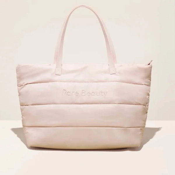 Selena Gomez Rare Beauty Puffy Weekender Tote Bag-Brand New Never Used - New Women | Color: Peach/Beige | Size: l