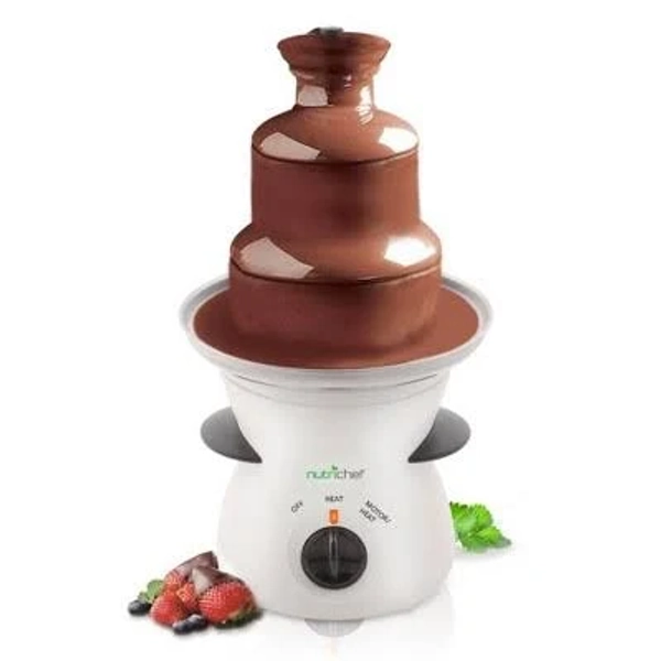 NutriChef Three Tier Electric Chocolate Fondue Fountain