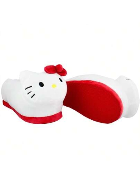 Hello Kitty 3D Plush Face Women's Slippers