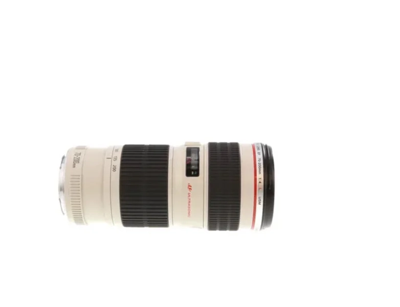 Canon 70-200mm f/4 L USM EF-Mount Lens, White {67}