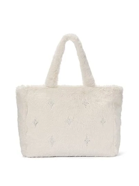 Victoria's Secret Women's Sparkle Faux Fur Tote