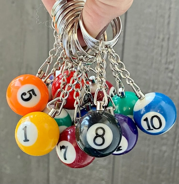 Pool Ball Keychain/ 8 Ball Keychain/ Vintage 8ball/ Billiards Keychain | Cute car accessories, Cool keychains, Gifts