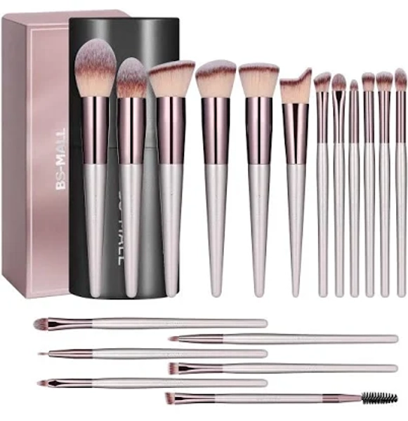 Bs-mall 18 Pcs Premium Synthetic Makeup Brush Set