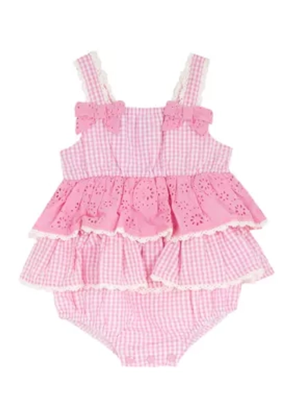 Baby Girls Gingham Bubble Dress