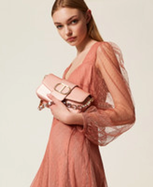 Sac à bandoulière « Amie » en satin avec strass Femme, | TWINSET Milano