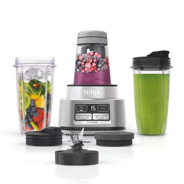 Ninja Foodi Smoothie Bowl Maker and Nutrient Extractor/Blender SS101 1200WP with Exclusive Sauce Preset: Stainless Steel, 4 Speeds