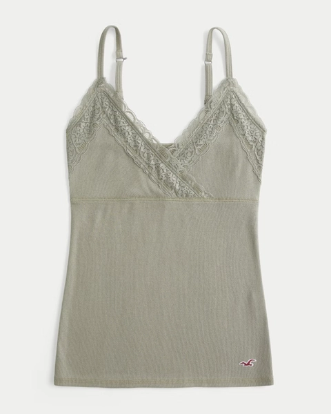 Wrap Lace Trim Layering Cami