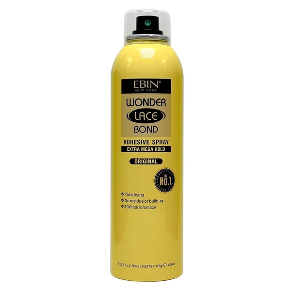 EBIN NEW YORK Wonder Lace Bond Wig Adhesive Spray Extra Mega Hold 6.34 fl oz, 1 Count - Walmart.com