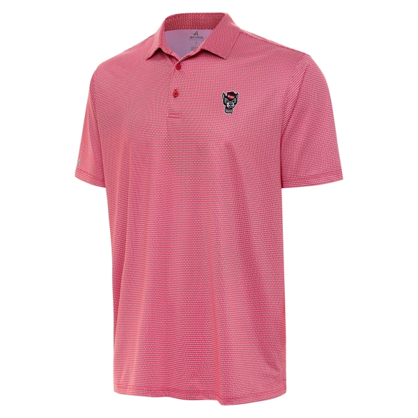Dark Red Men's Rings Polo - Wolfhead Logo