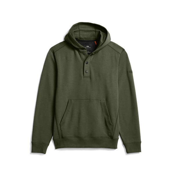 Harbor Snap Front Hoodie Olive Green - S