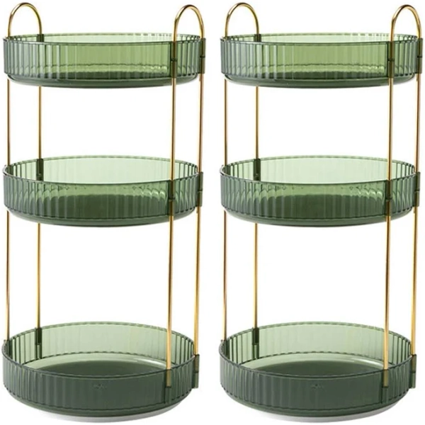 Latitude Run 3 Tier Rotating Makeup Organizer Set of 2