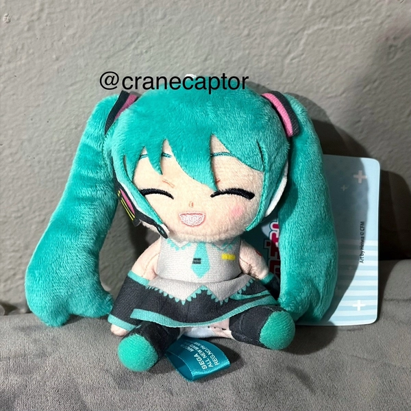 NEW Hatsune Miku x Round 1 Exclusive Vocaloid Collab Mini Plush 3.9" SEGA