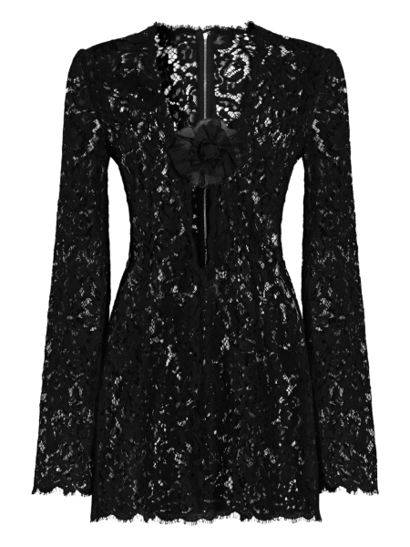 Dolce & Gabbana lace floral mini dress | 42
