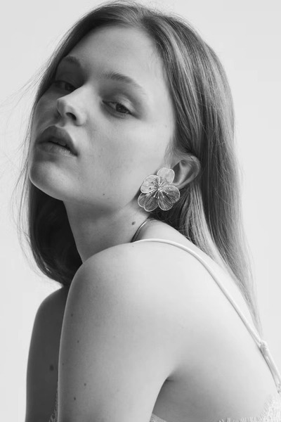 Boucles d'oreilles fleurs - Doré