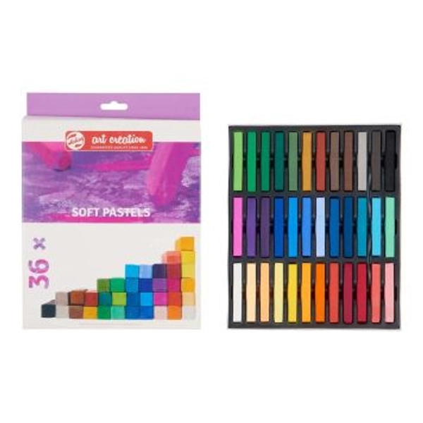 Pastellitir mjúkir 36 stk sett