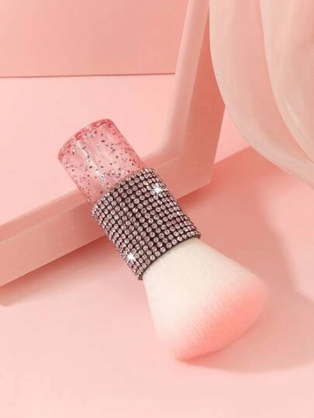 Luxury Diamond Studded Nail Dust Brush, Glitter Handle And Diamond Studded Handle Nail Art Cleaning Tool For Buffing And Powder Removal, Manicure/Pedicure Salon Or Home Nail Art, Cleaning Brush, Beautifully Boxed