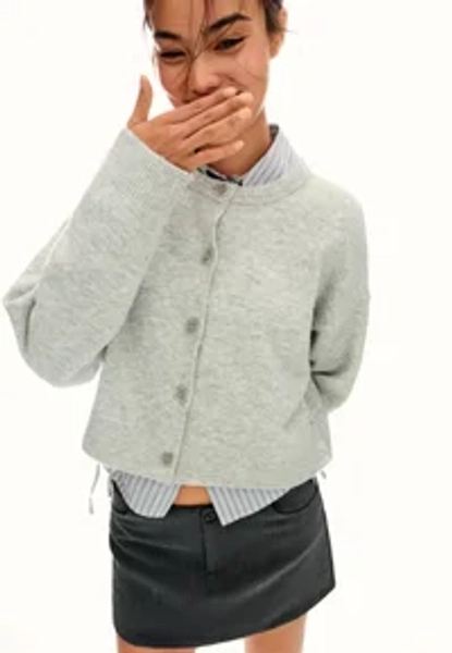 SOFT TOUCH BUTTONED - Cardigan - grey
