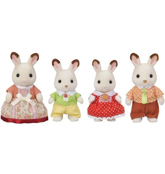 CALICO CRITTERS Chocolate Rabbit Family Posable Figure