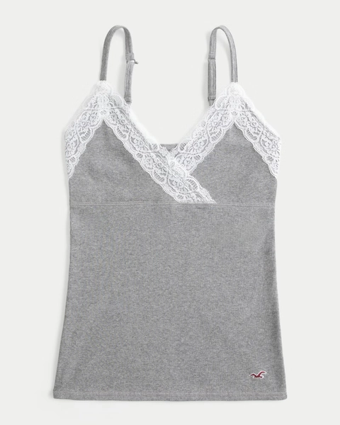 Wrap Lace Trim Layering Cami