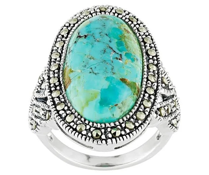 Sterling Silver Blue Turquoise Ring